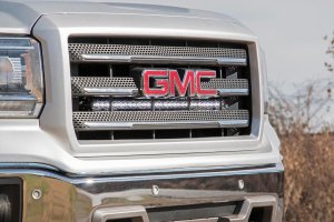 LED Light Bar - Curved - Rough Country - Single Row - Chrome